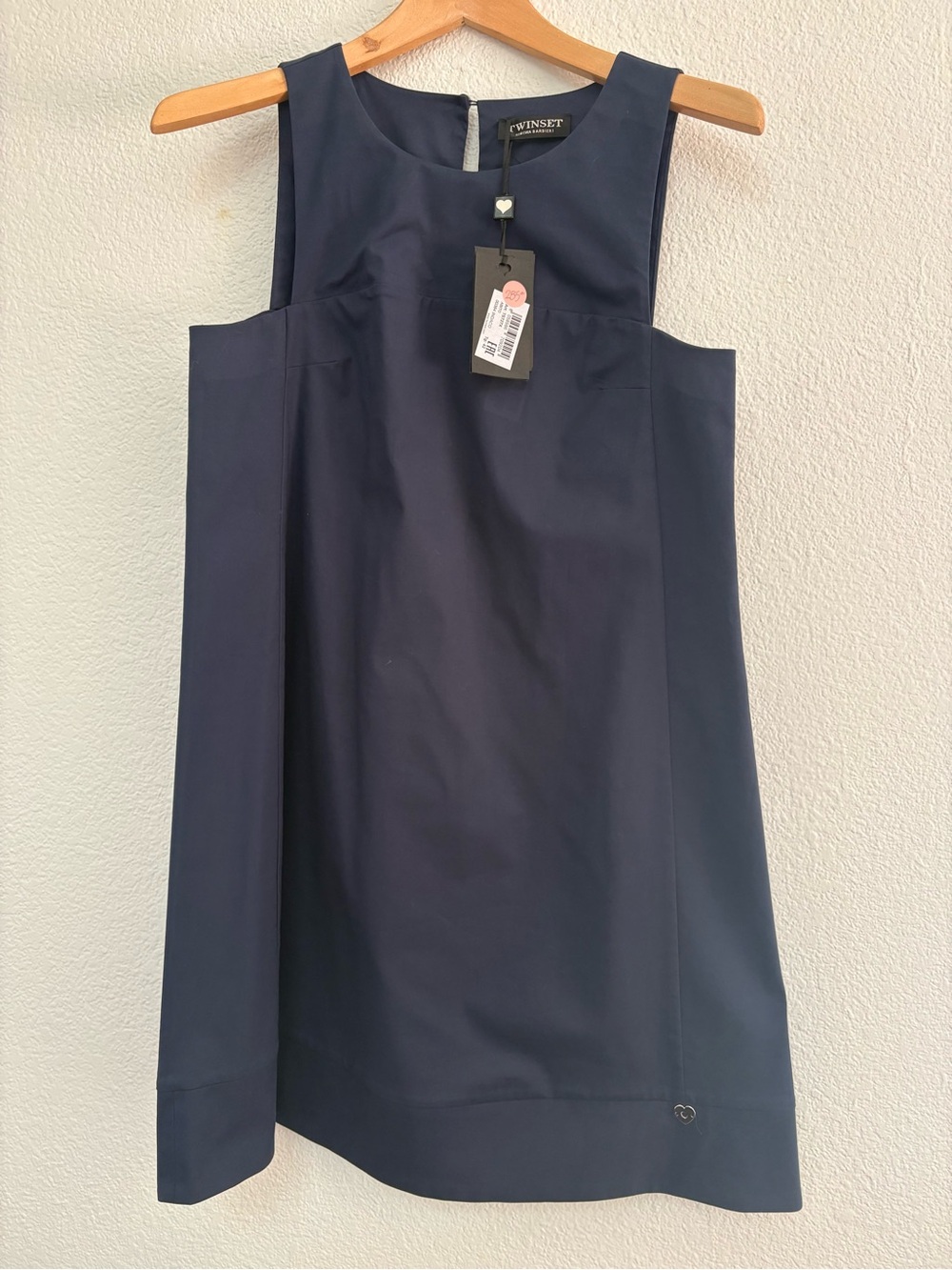 Twin-Set Navy Sleeveless Shift Dress